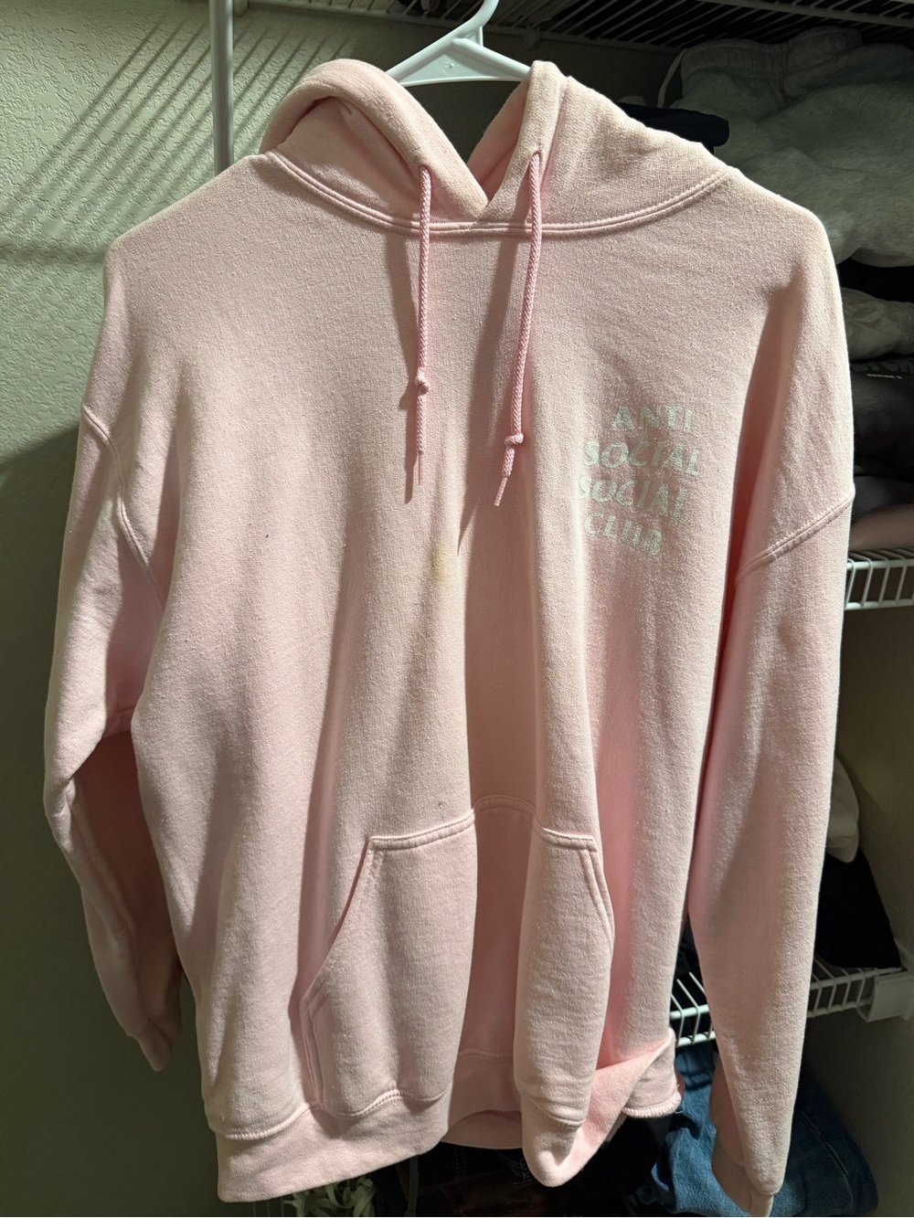Anti Social Social Club Light Pink Pullover Hoodie